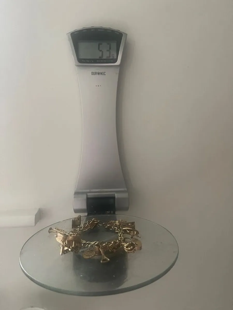 Antique Gold Charm bracelet. Weight 53g. Pre loved very much . - Image 2