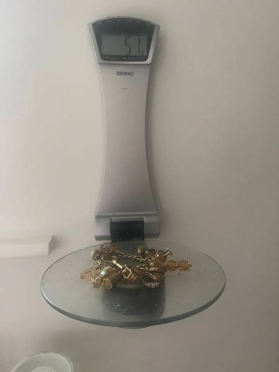 Antique Gold Charm Bracelet. 51g total weight. - Image 2