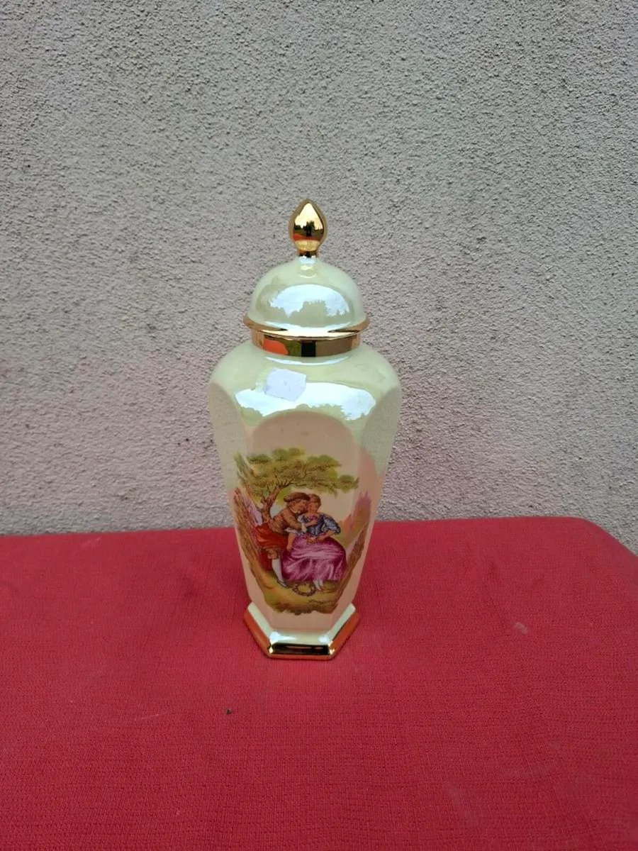 Yellow porcelain vase postage possible