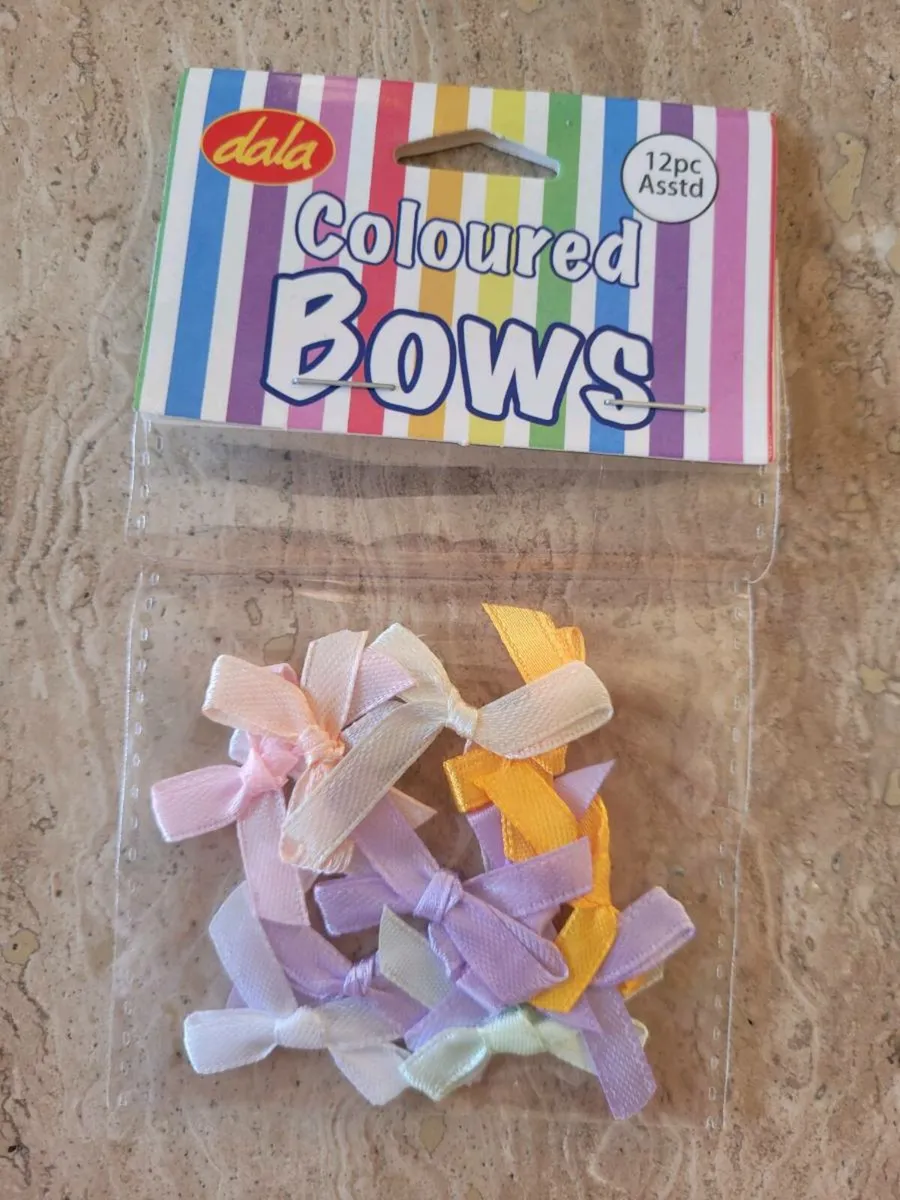 Blue pink and orange cream.bows - Image 3
