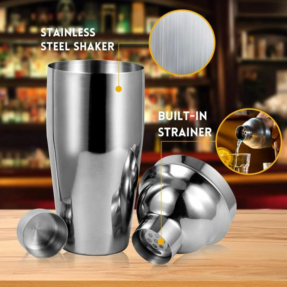 Cocktail Shaker Kit 12-Piece Set with Stand - Image 4