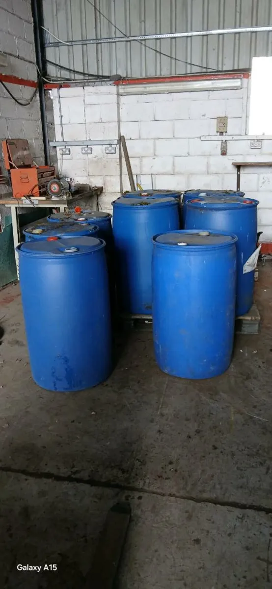 10 Empty 200 litre  clean blue plastic barrells