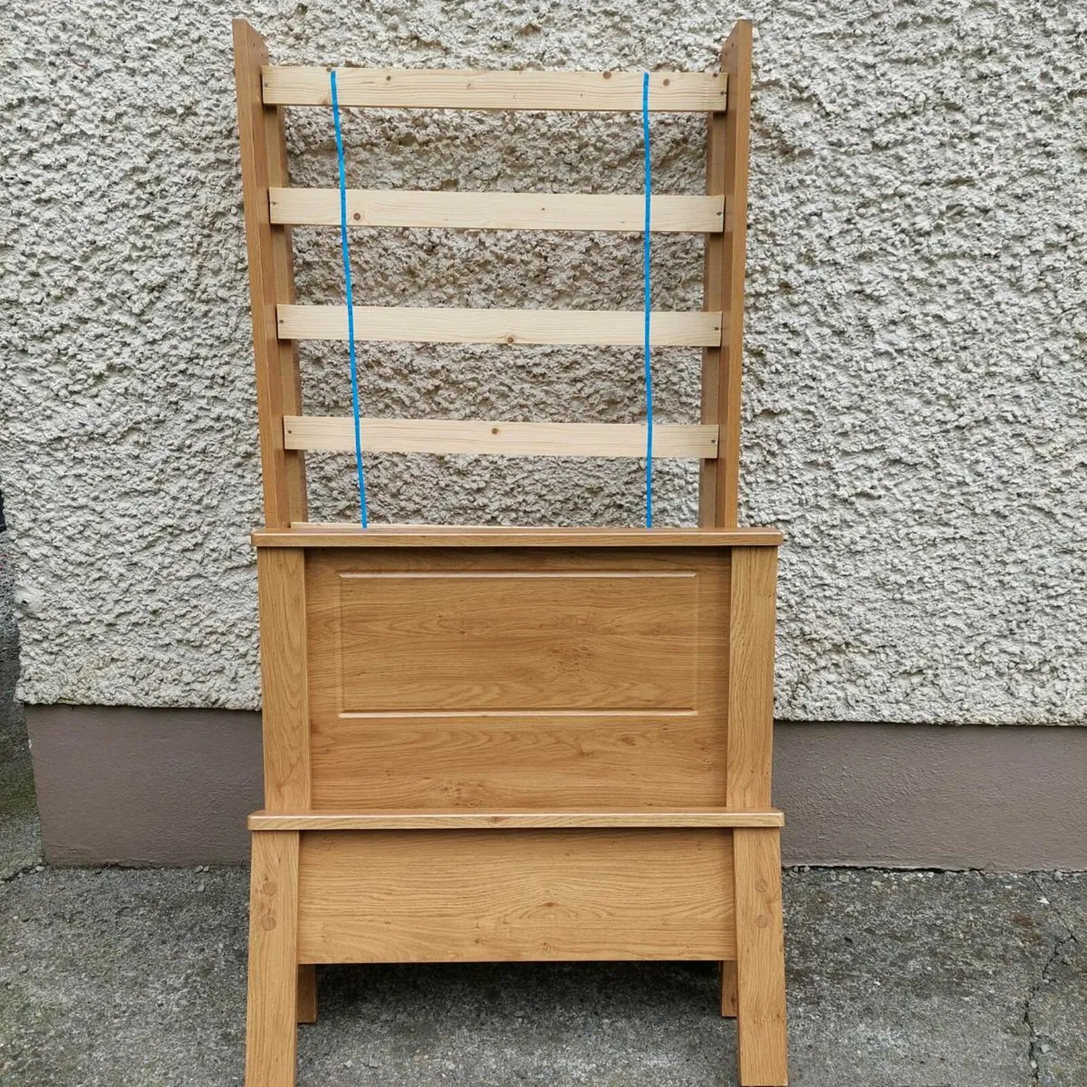 Solid Oak bedframe + mattress + mattress protector - Image 3