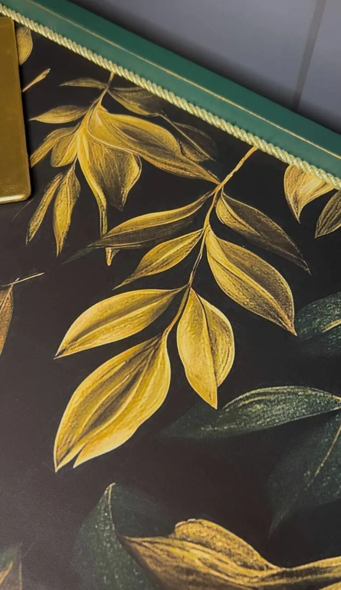 Golden Leaves Console Table Half Moon - Image 4