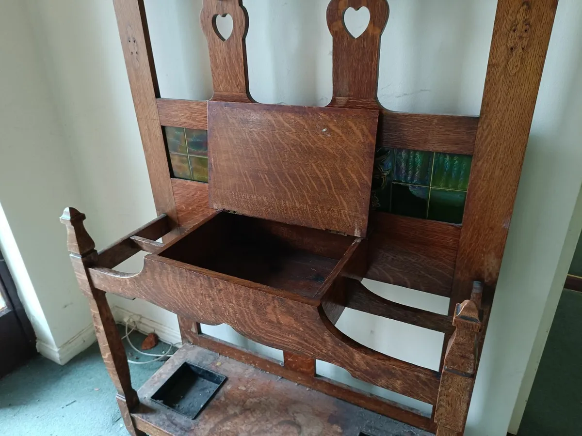Vintage hallway stand coat rack - Image 1