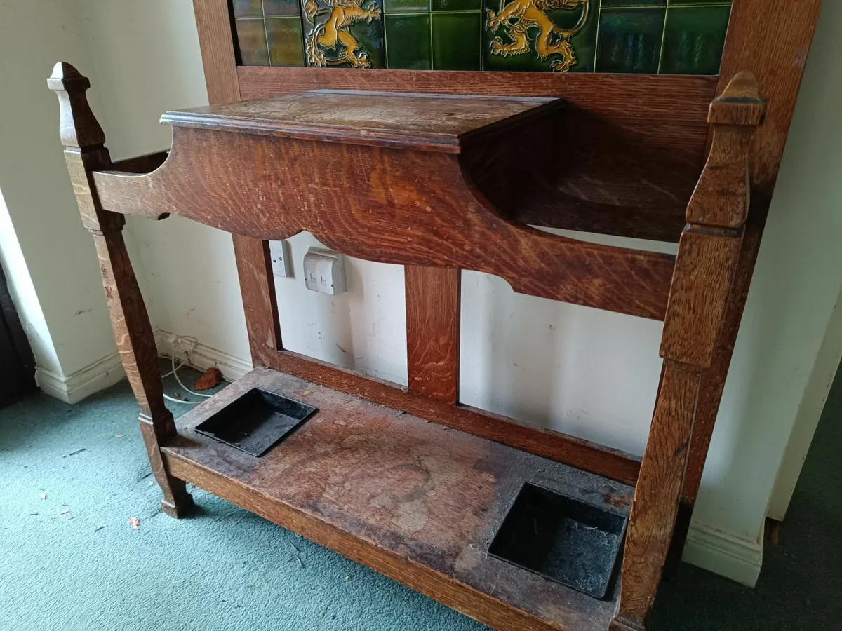 Vintage hallway stand coat rack - Image 3