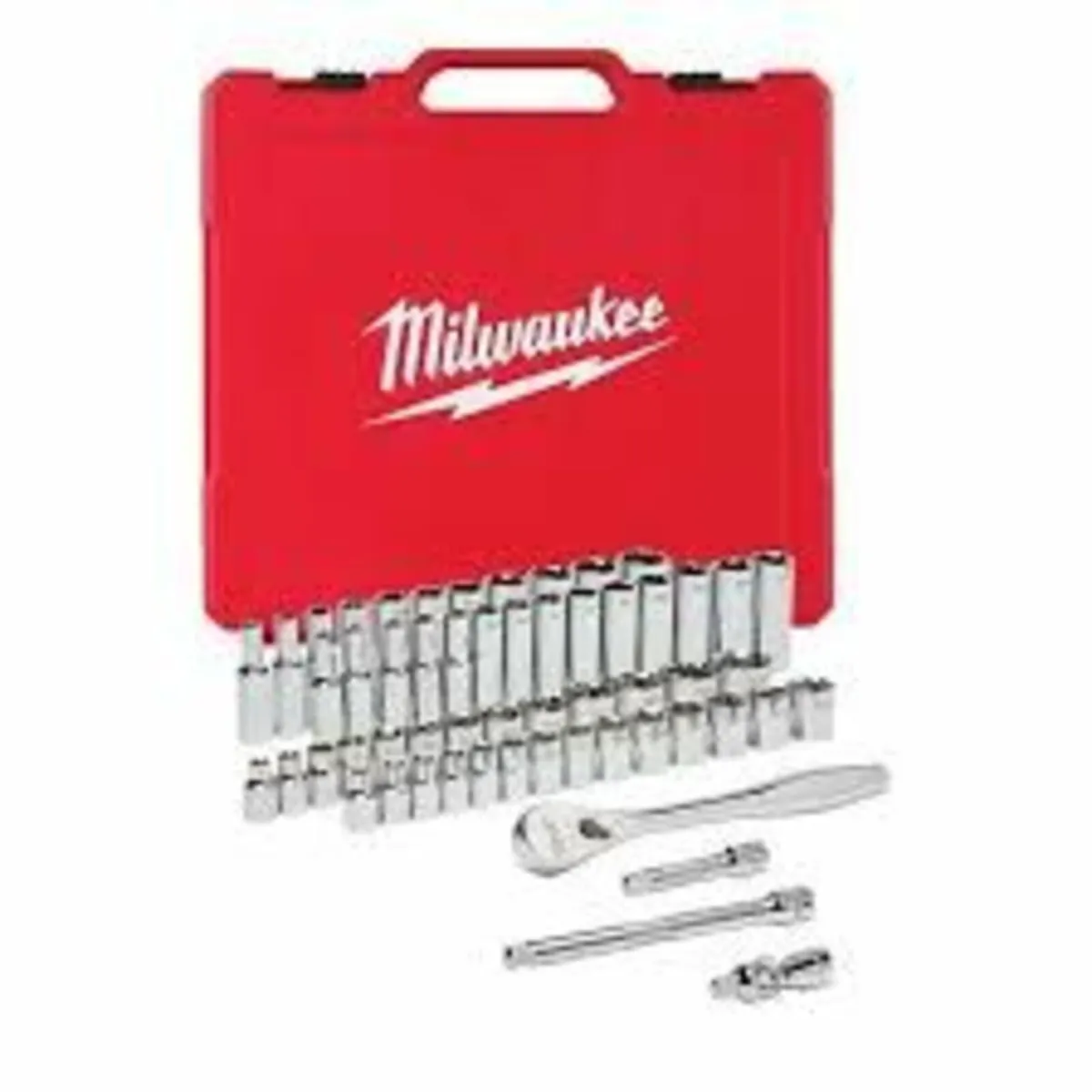 Milwaukee 3/8in Ratcheting Socket Set - Image 1