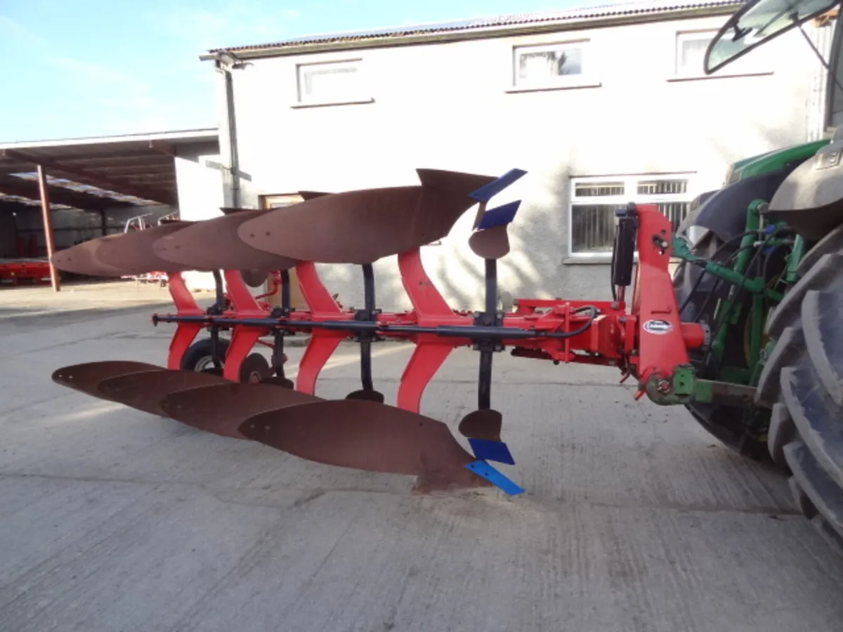 Overum MF 715 Reversible 4 Furrow Plough - Image 1