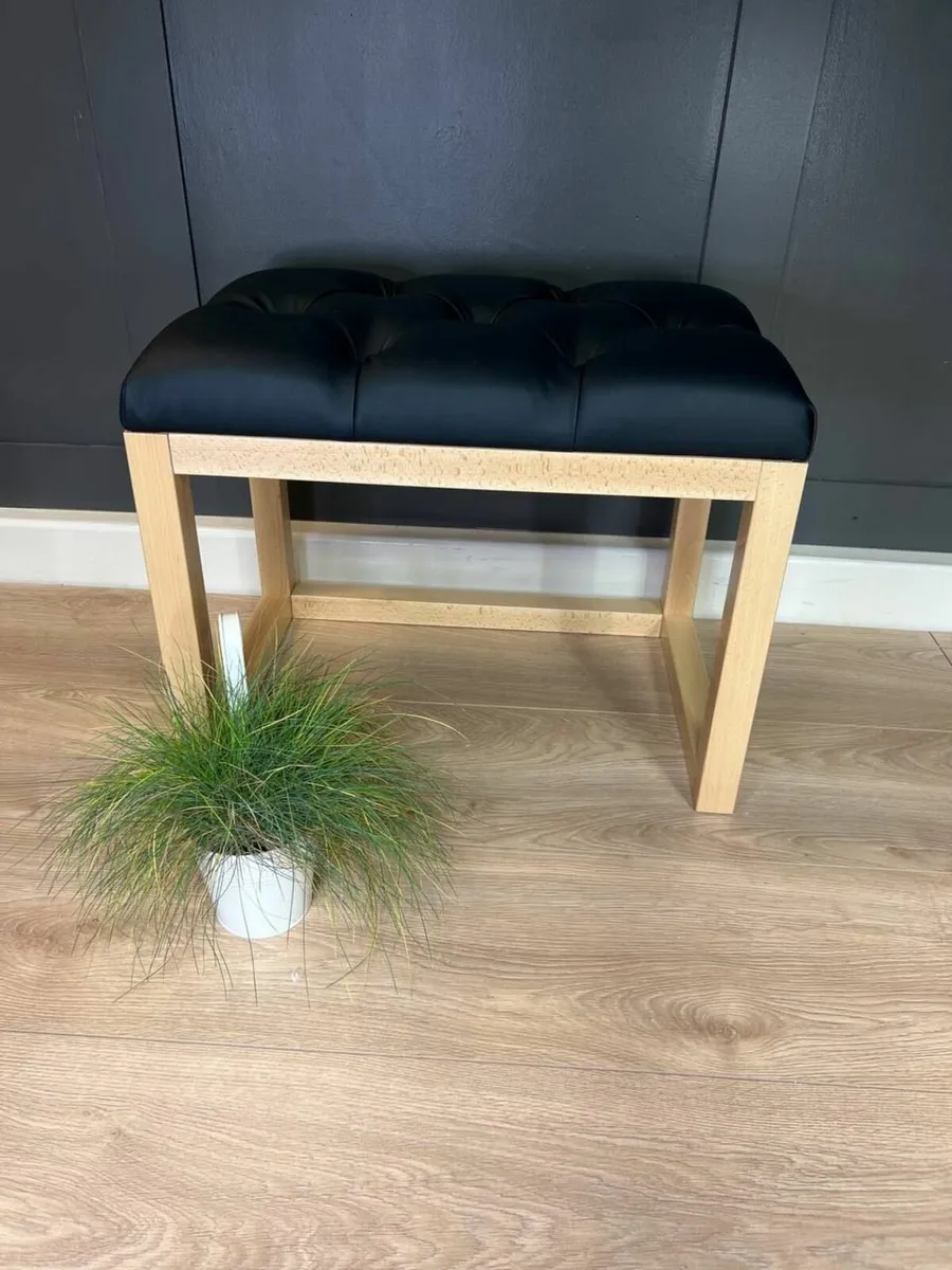 Velvet Bench 60x40cm Wooden Frame - Image 3
