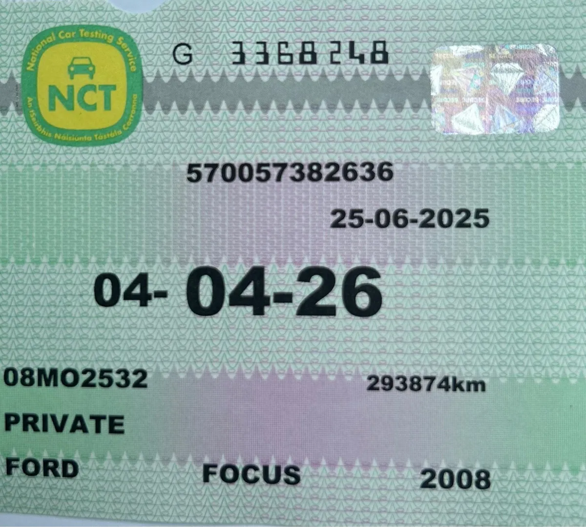 *New NCT* Ford Focus 1.4 Petrol NCT 4/26 - Image 2