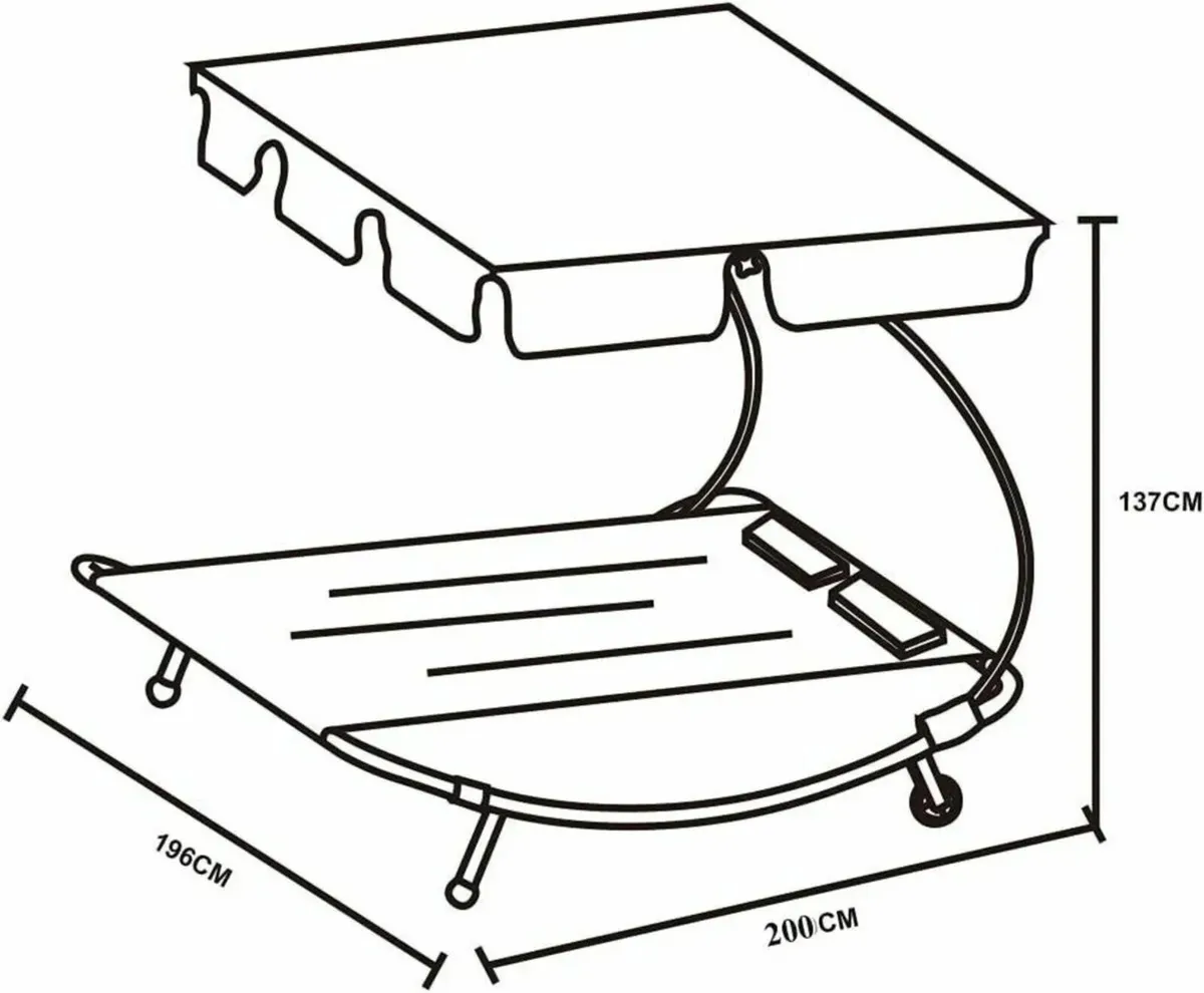 Lounger with Canopy  Double  For Two - Image 4