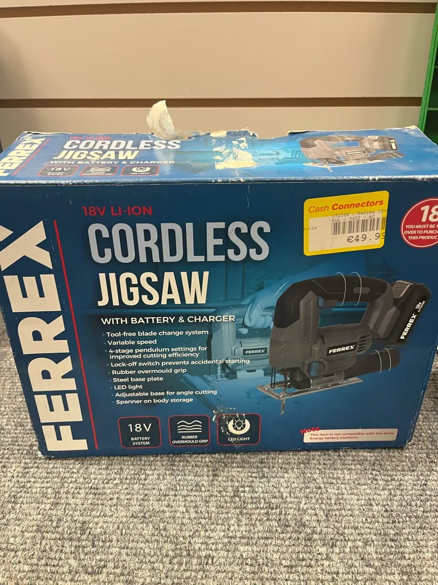 Ferrex 18V Cordless Jigsaw with Battery and Charge - Image 3