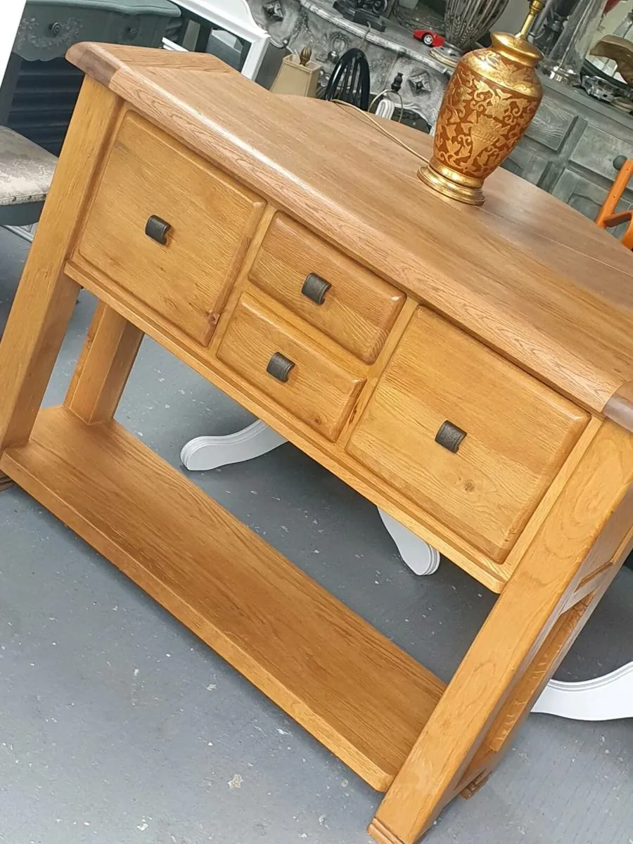 Solid oak kitchen console cabinet - Image 1
