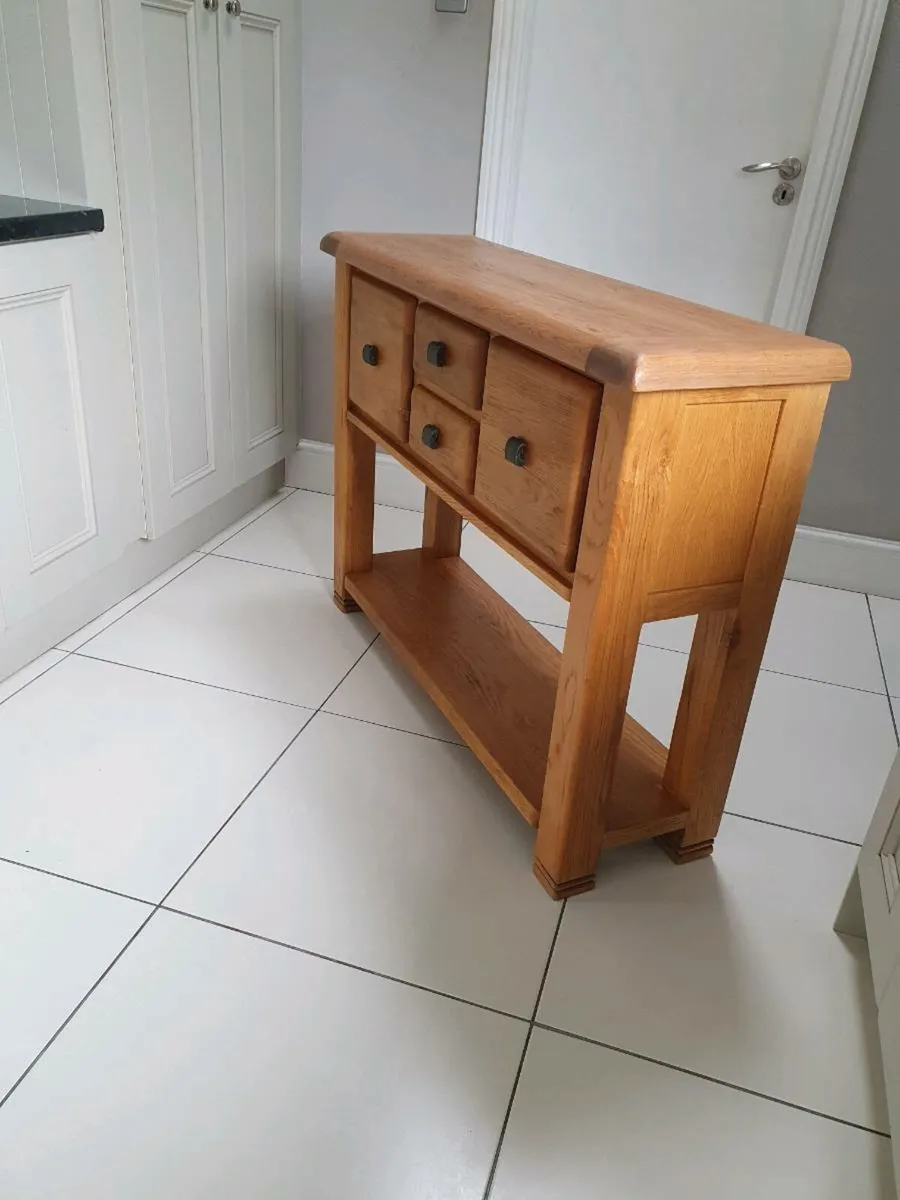 Solid oak kitchen console cabinet - Image 2