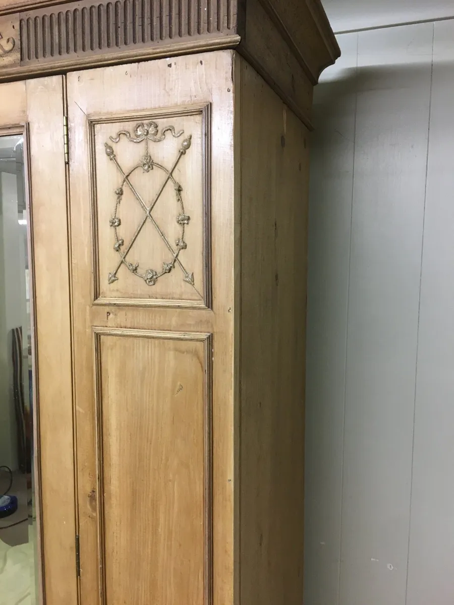 Antique Pine Wardrobe - Image 3