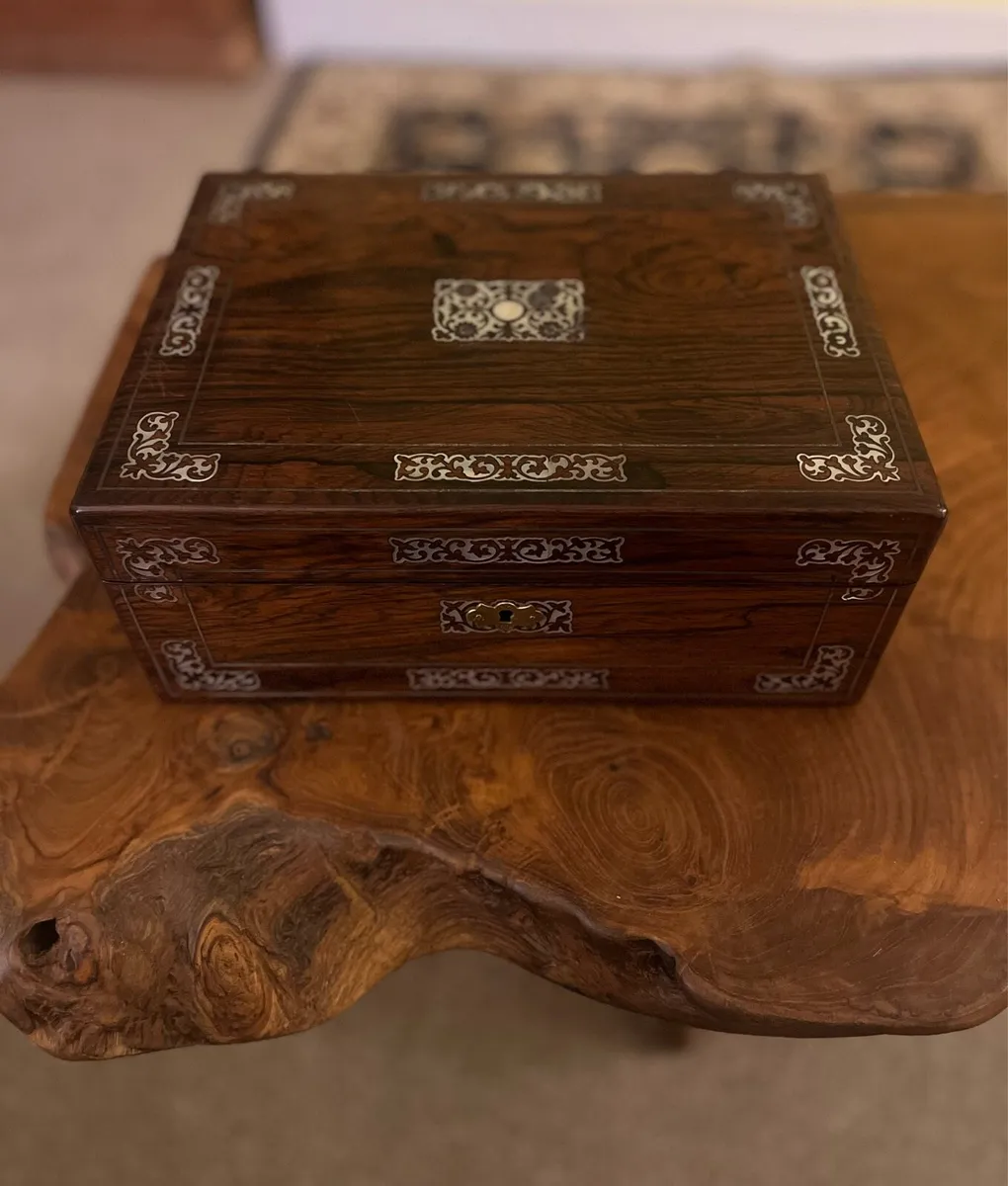 Victorian Inlaid  Sewing Box - Image 2