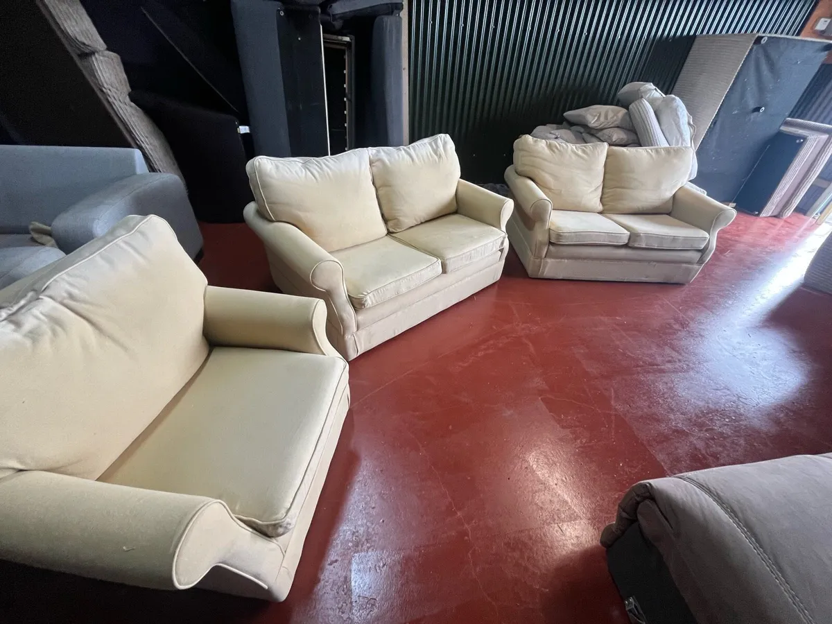 Yellow sofa suite 3 pieces - Image 1