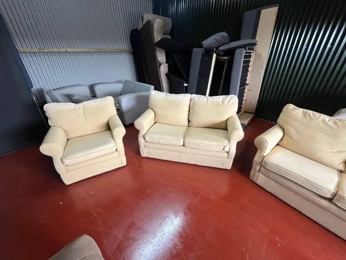 Yellow sofa suite 3 pieces - Image 2