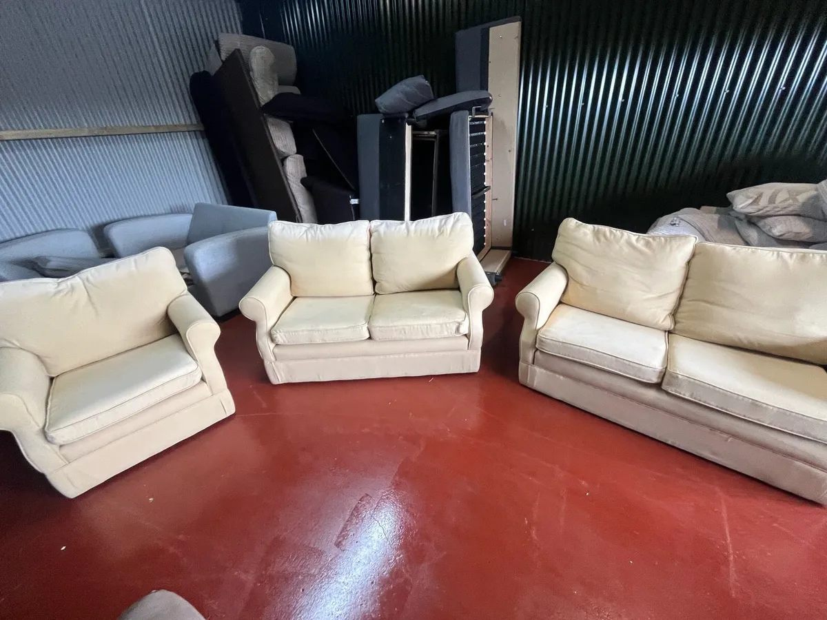 Yellow sofa suite 3 pieces - Image 4