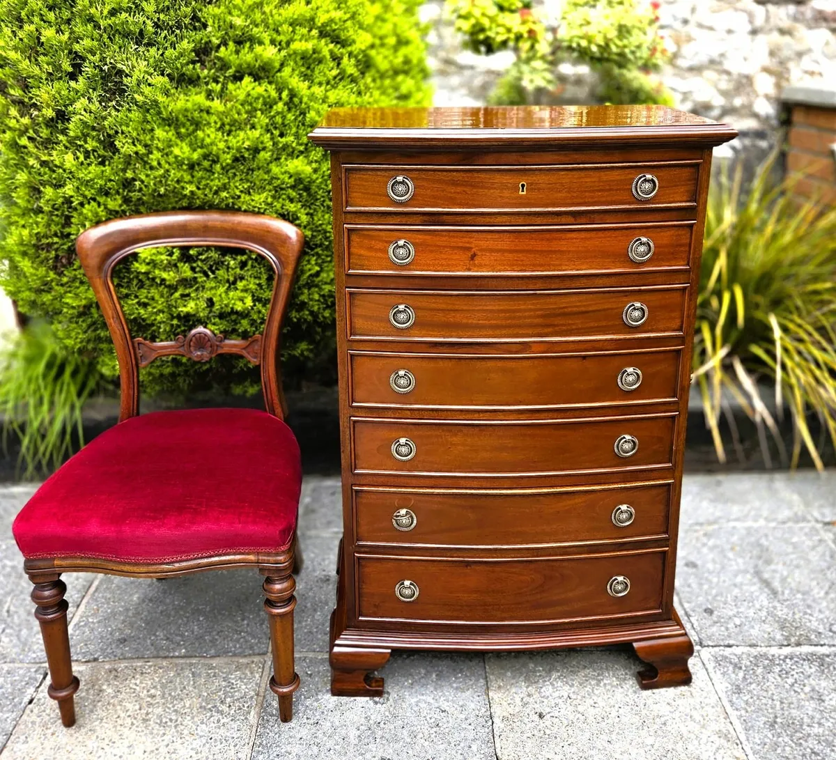 Mahogany Tallboy Chest - Image 1