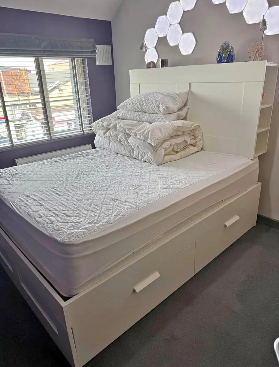 King Size Bed Frame and Headboard - Image 1