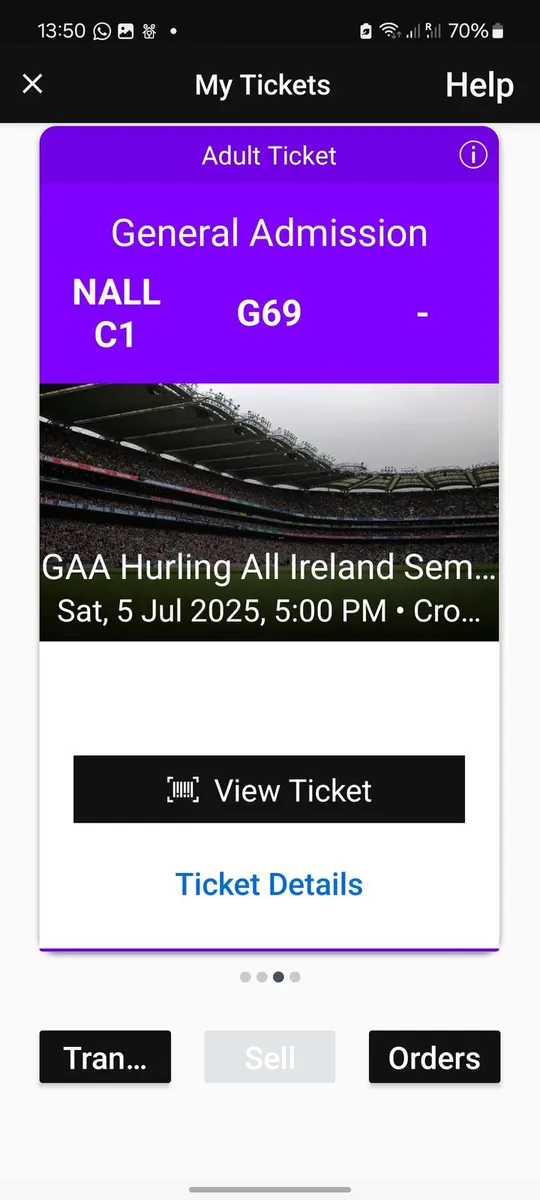 All ireland hurling ticket