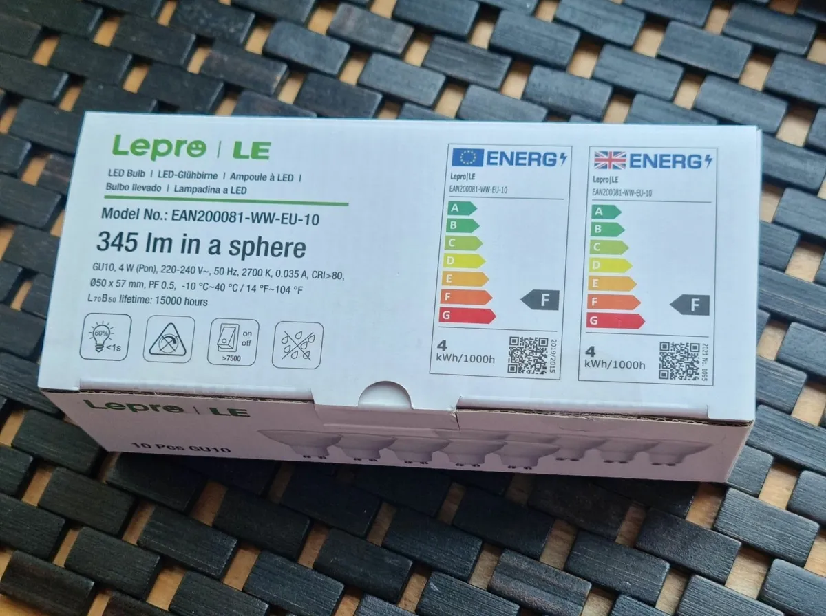 Unused Lepro GU10 Led Bulbs warm white 2700k - Image 2