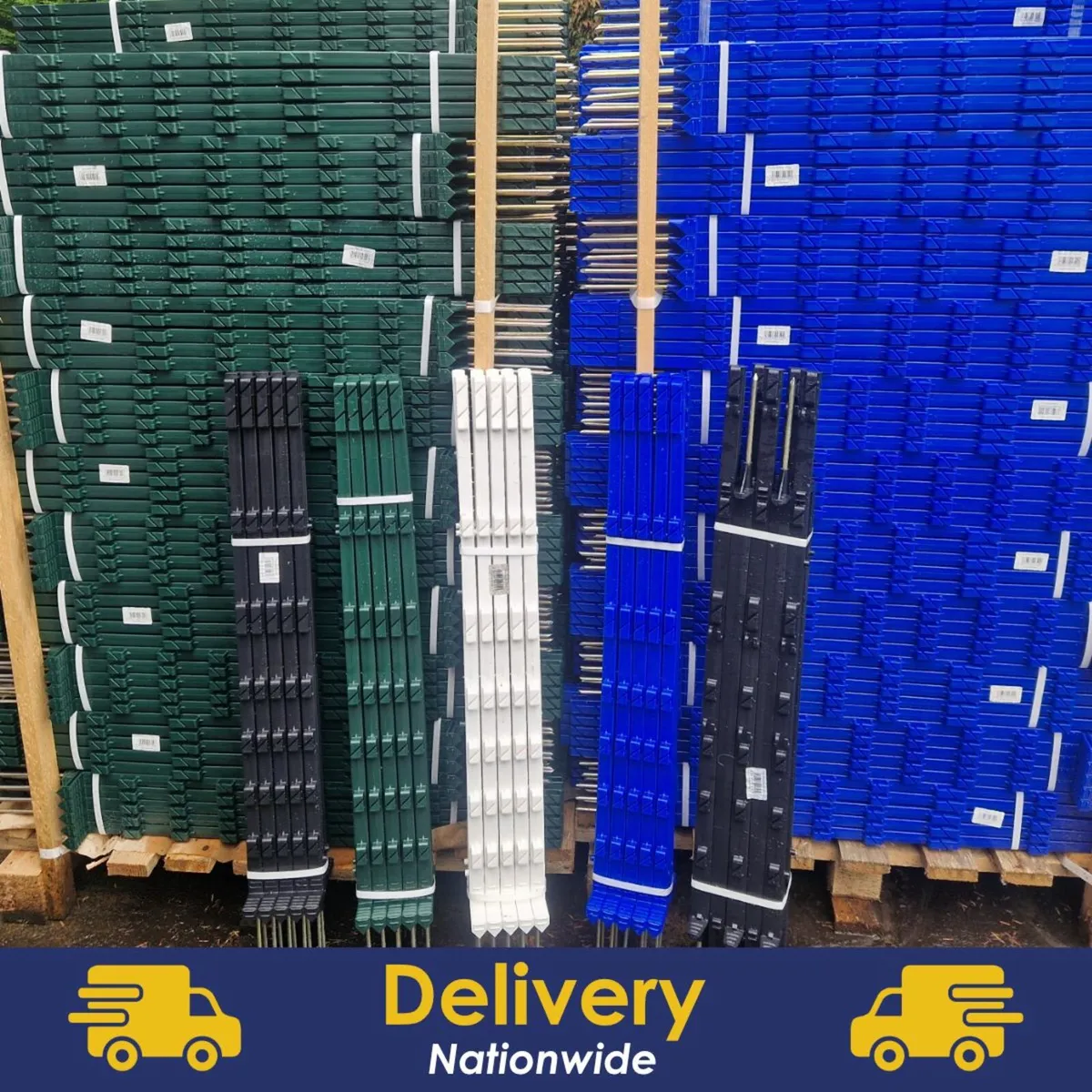 Plastic Fence Posts 3ft 5ft Heavy Duty Packs of 10 - Image 1