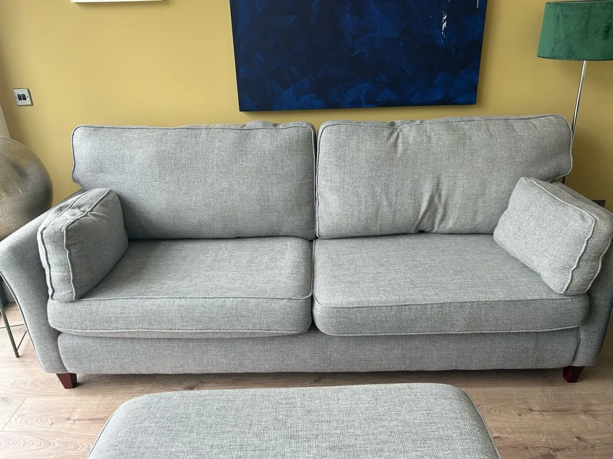 Sofa and footstool - Image 1