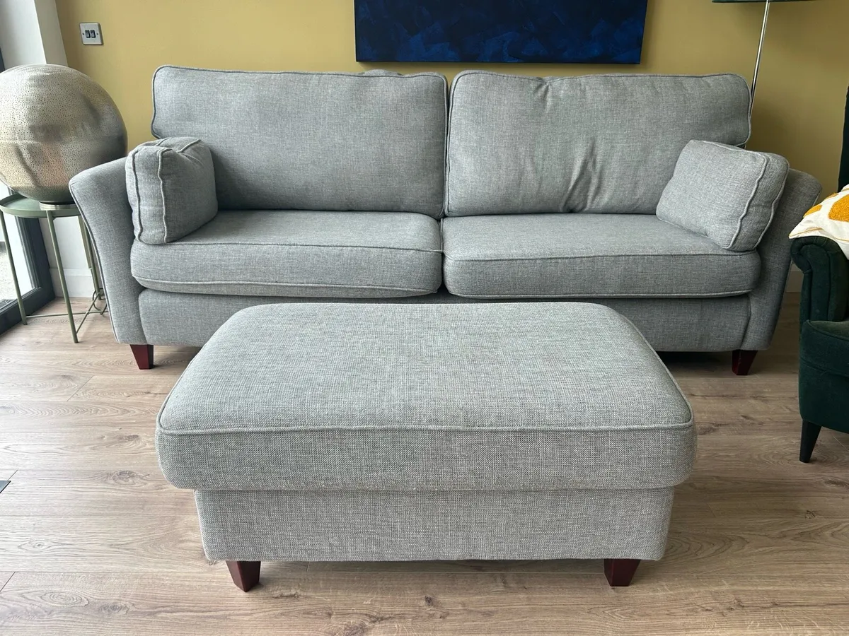 Sofa and footstool - Image 2