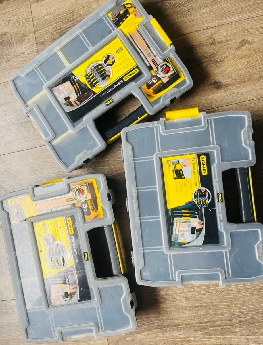 Three hard plastic tools boxes - Image 1