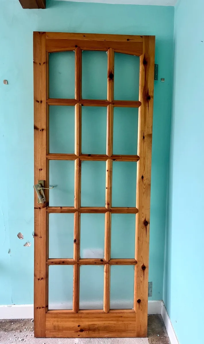 Solid Wood Internal Glass Panel Door