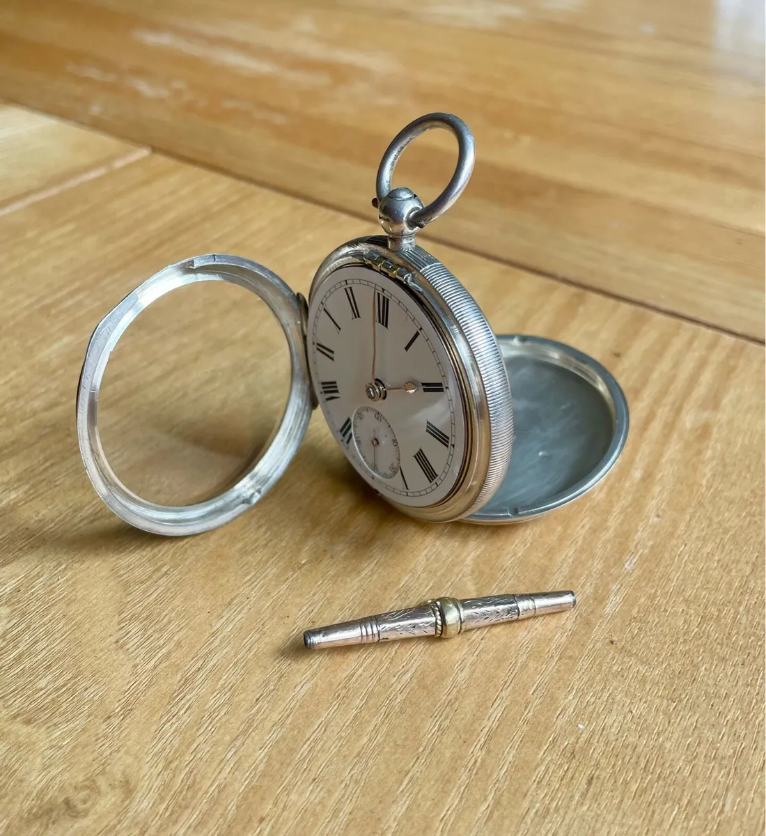 Antique Silver Fusee Pocket Watch - Image 2