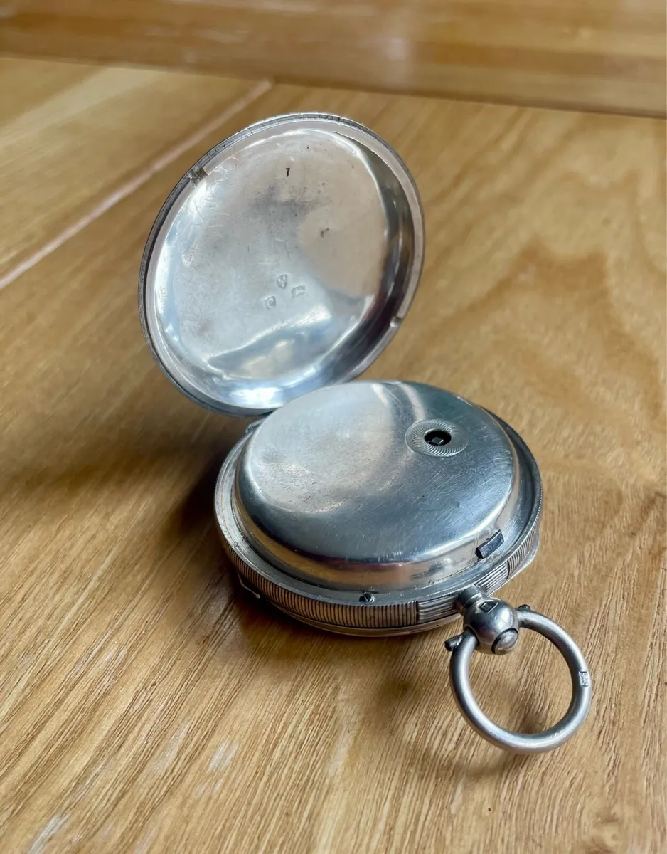 Antique Silver Fusee Pocket Watch - Image 4