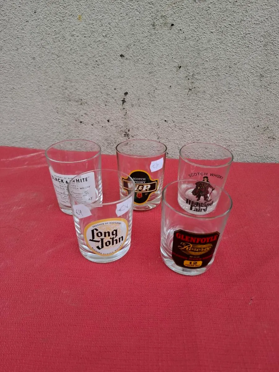 Lot of whiskey glasses