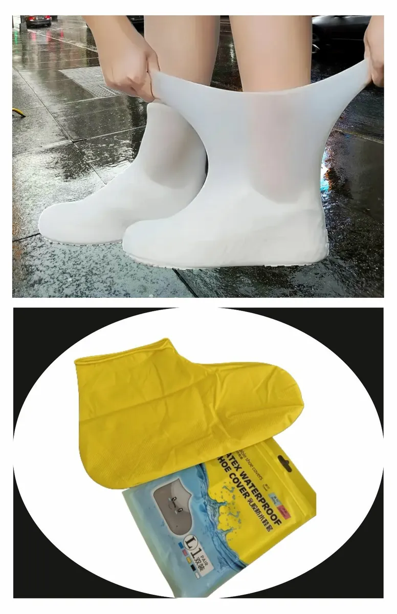 Latex Shoe Covers - Reusable Waterproof Rain Boots - Image 1