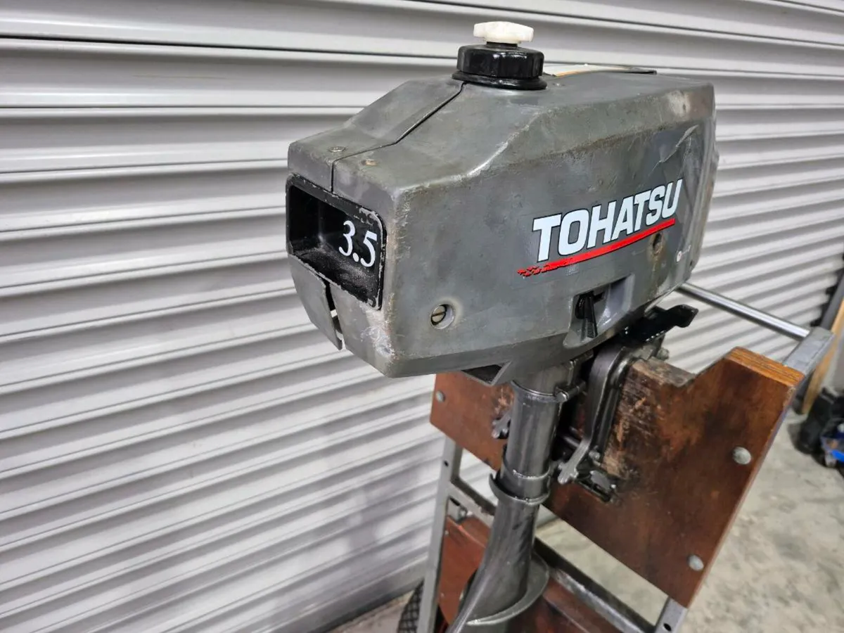 Tohatsu 3.5hp 2 stroke long shaft boat outboard, - Image 3