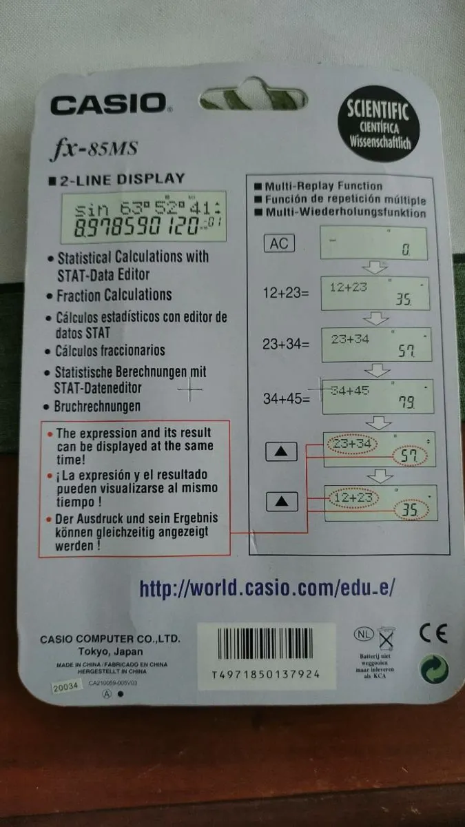 Casio fx-85MS Calculator - Image 3