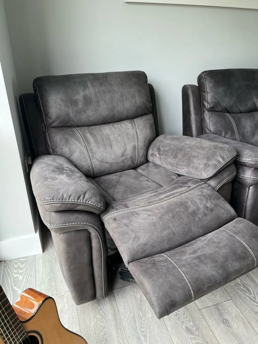 Reclining Sofa and reclining chair for sale - Image 3