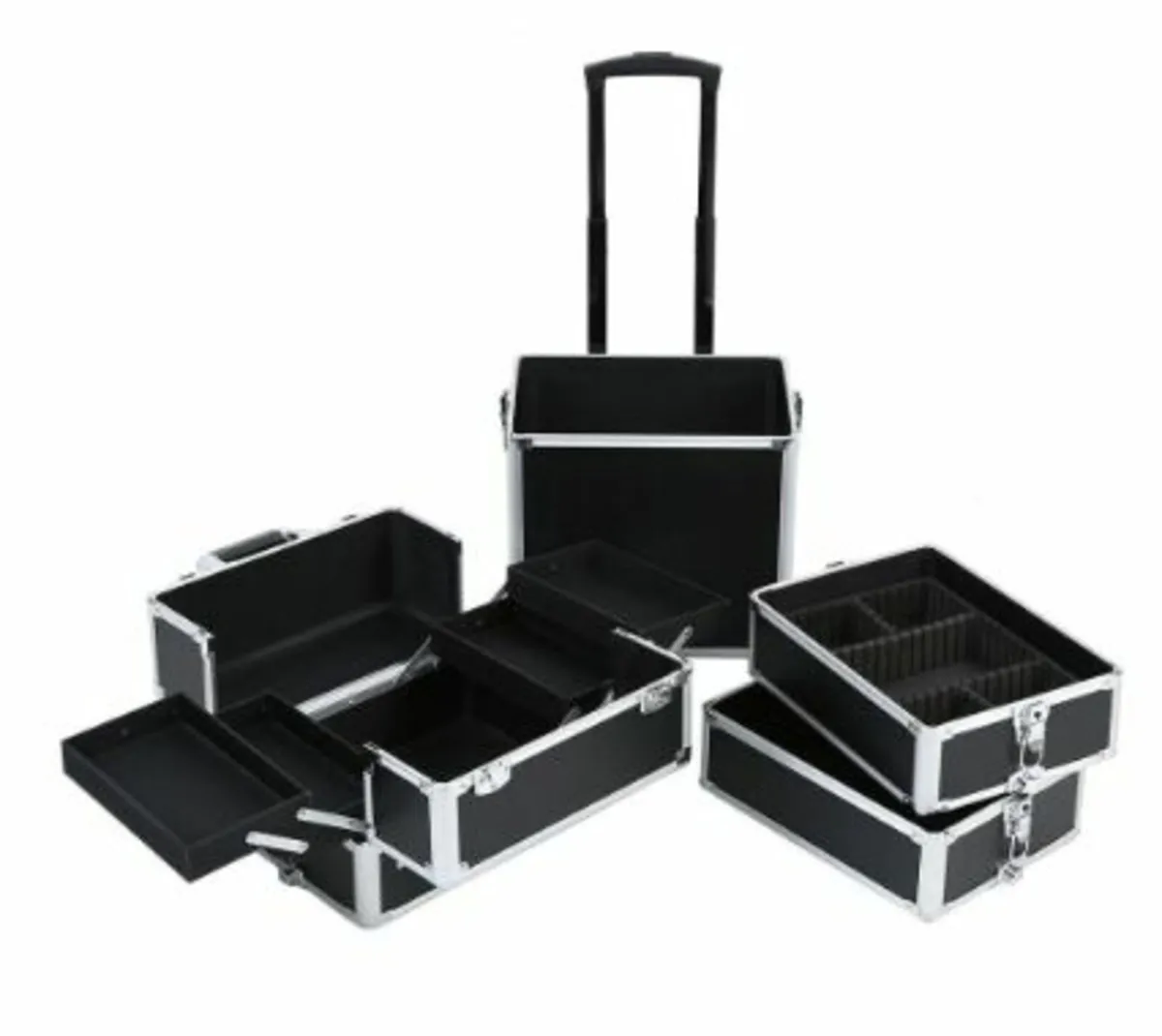 Makeup Trolley Cosmetic Case Aluminium - Image 4