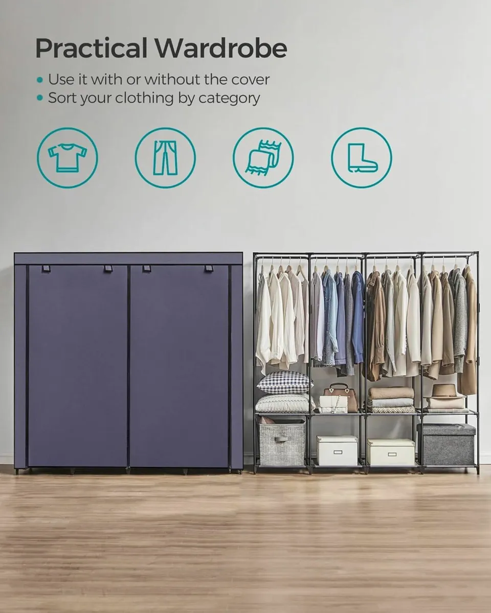 Clothes Wardrobe, Portable Closet Organiser - Image 4