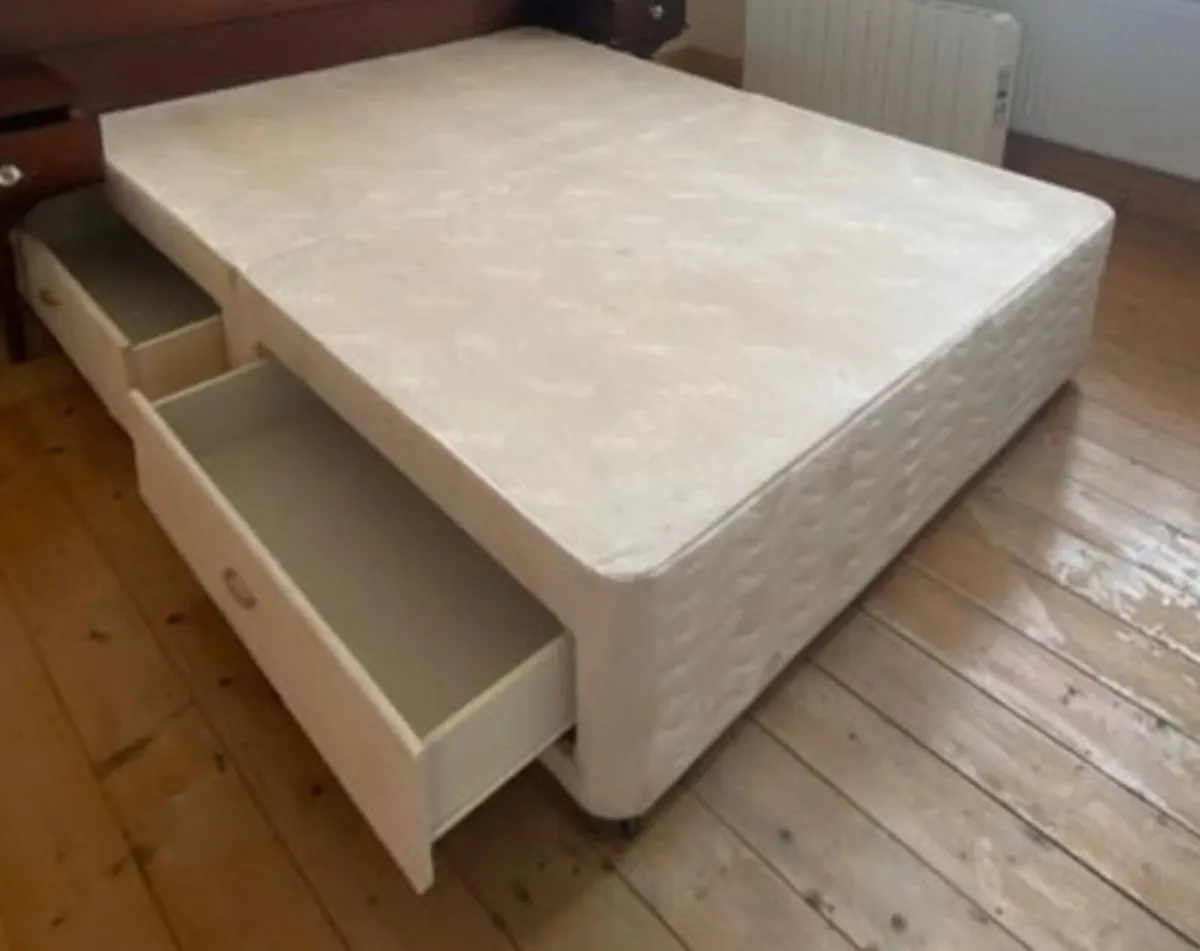 King Size Bed Base & Headboard. Delivery Available - Image 1