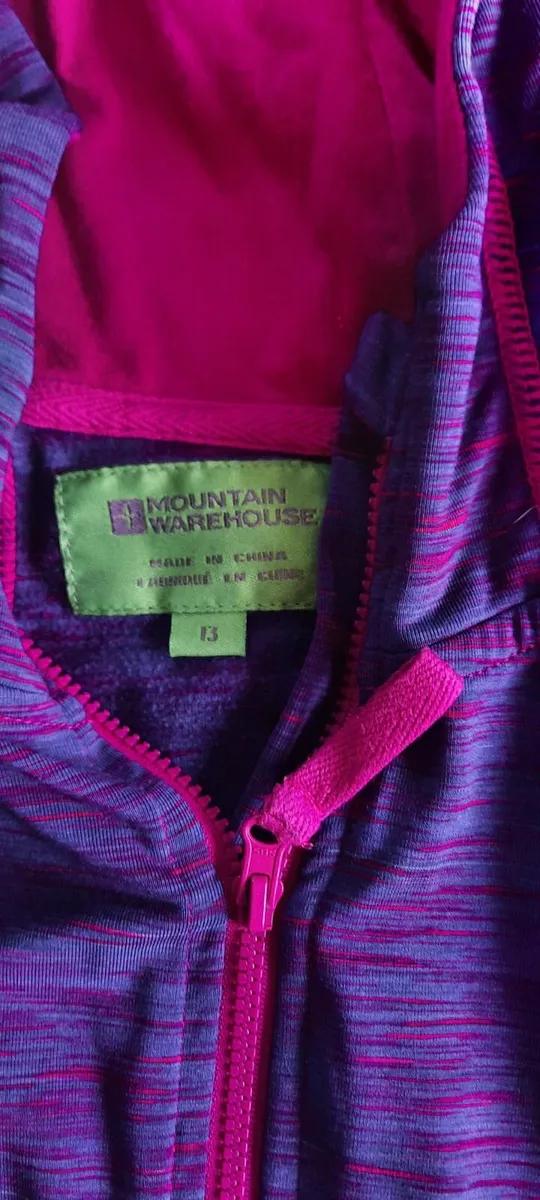 Age 13 yrs- Mountain Warehouse zip up hoodie - Image 2