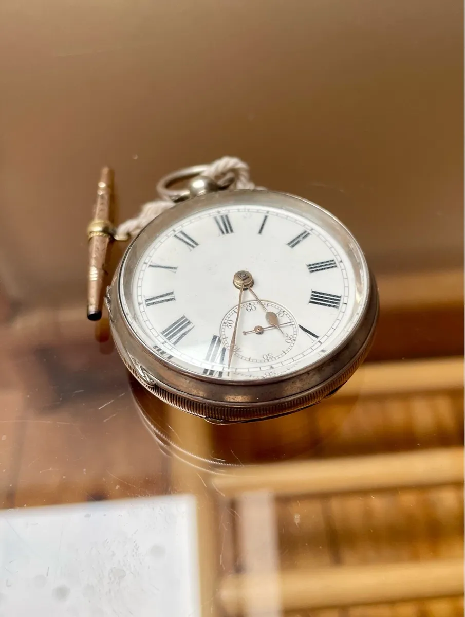 Antique Silver Fusee Pocket Watch - Image 1