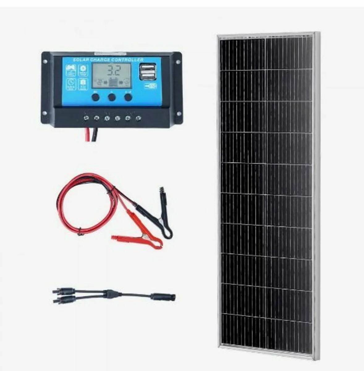 100W Monocrystalline Solar Panel Kit 12V Solar Pan - Image 1