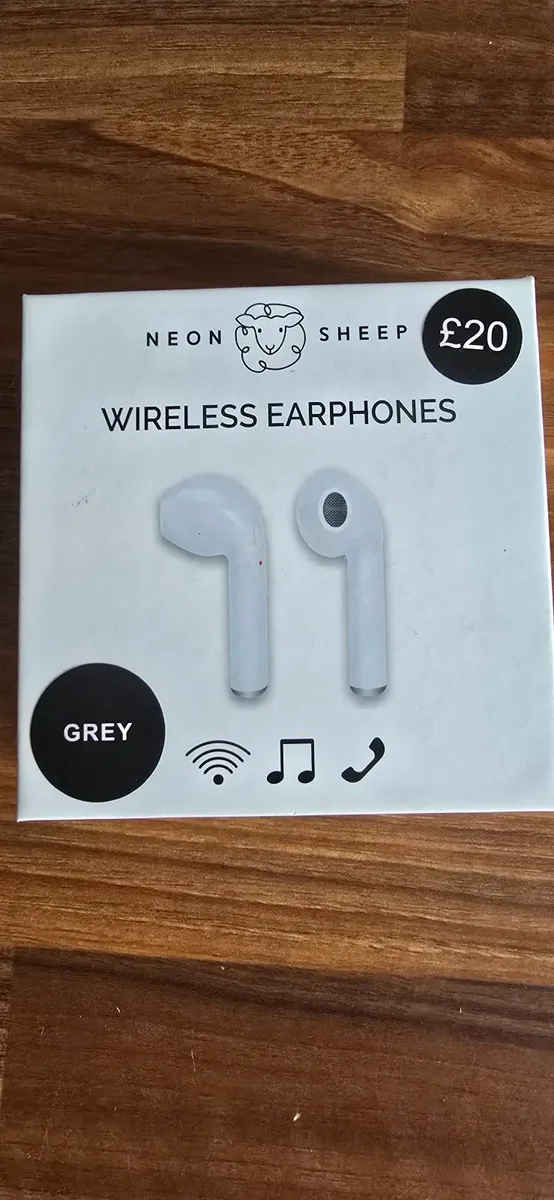 NEON SHEEP Wireless Earphones – Brand New – Grey - Image 4