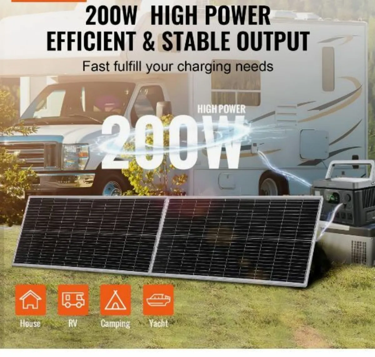 200W Monocrystalline Solar Panel Kit 2PCS Solar - Image 2