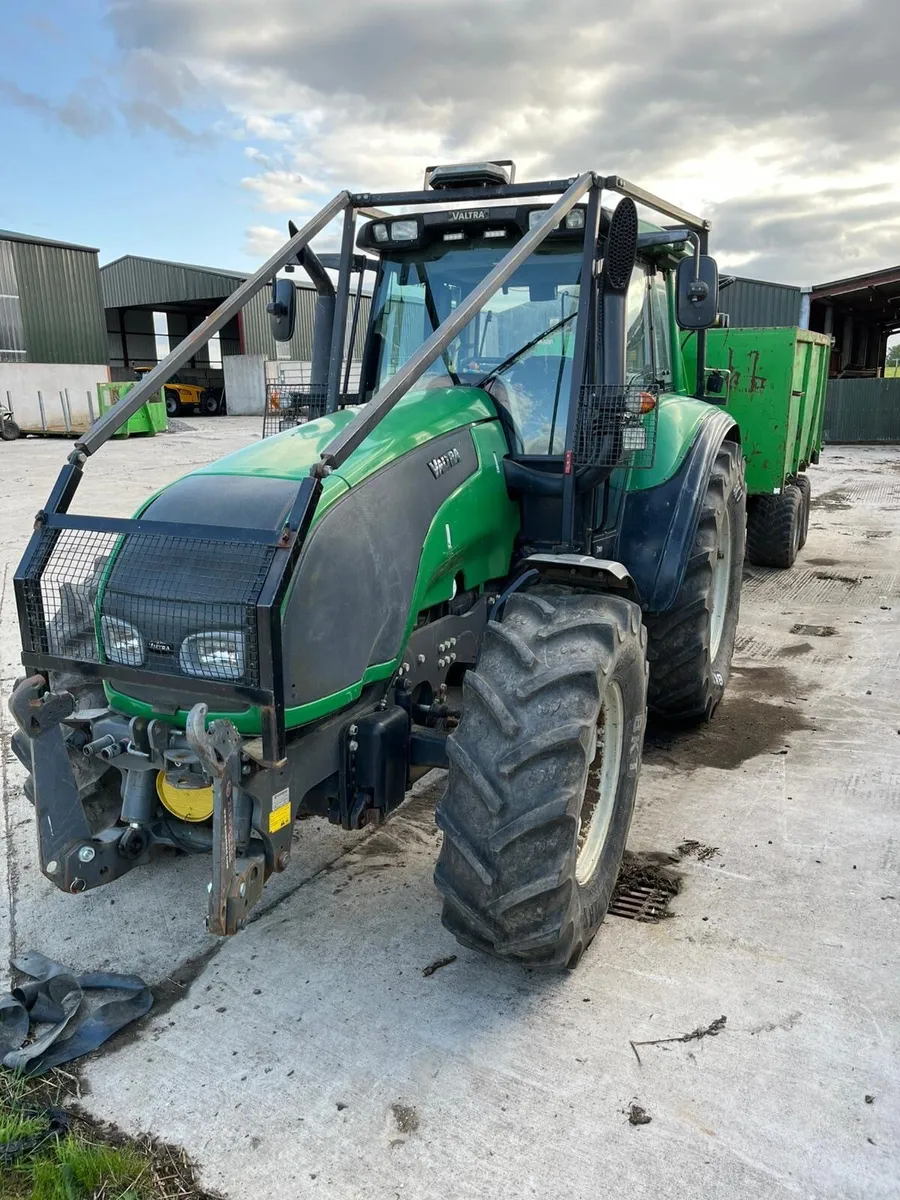 Valtra T130 with forestry trailer - Image 1