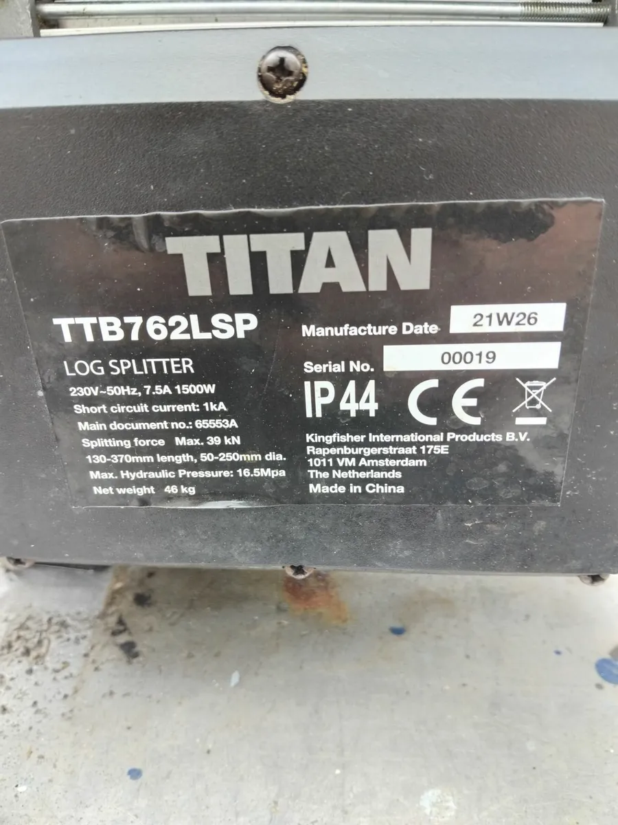 TiTAN ttb762lsp log splitter only used 3 times - Image 4