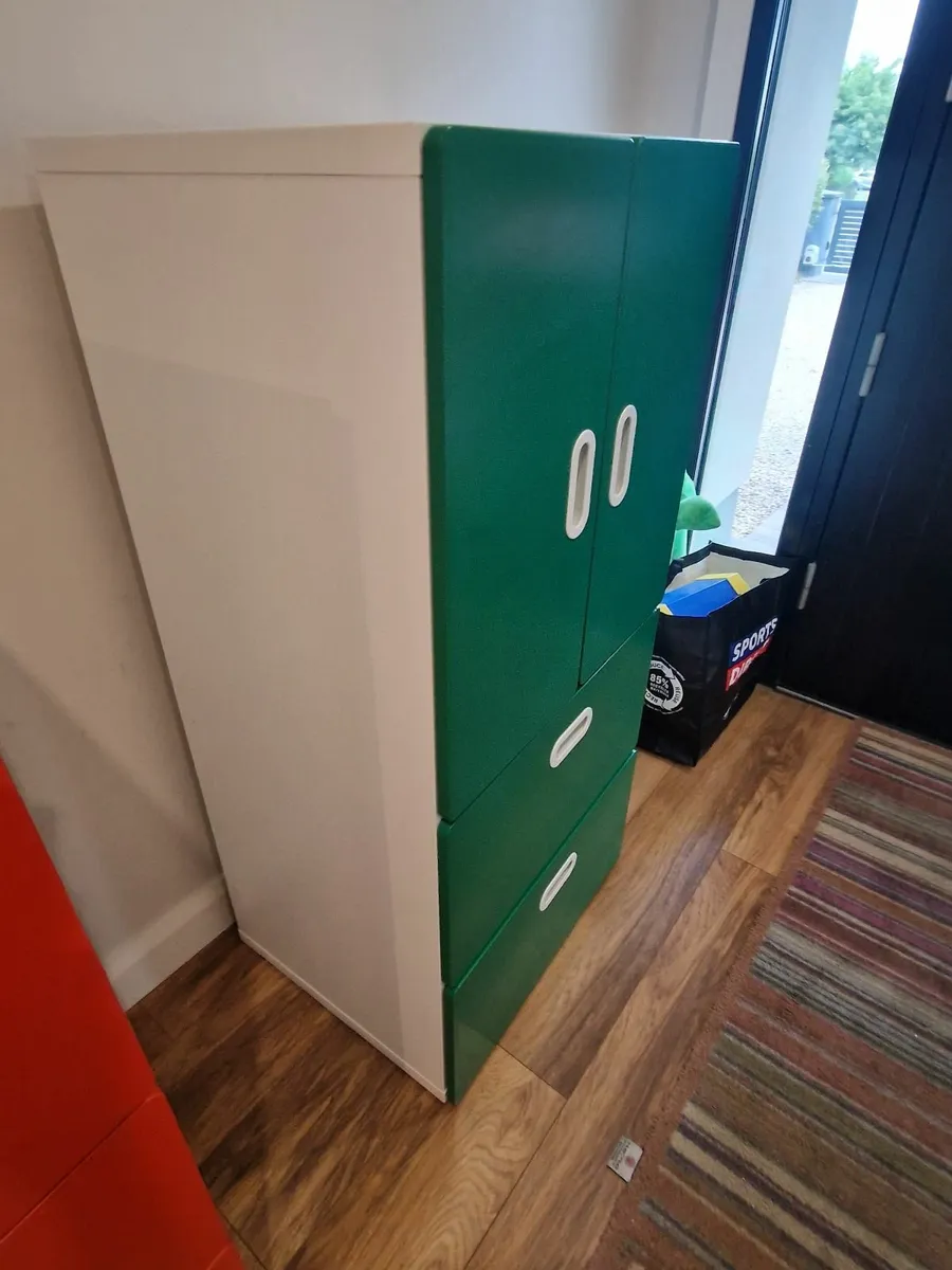 Kids Wardrobes x2 (Red & Green) - Image 3